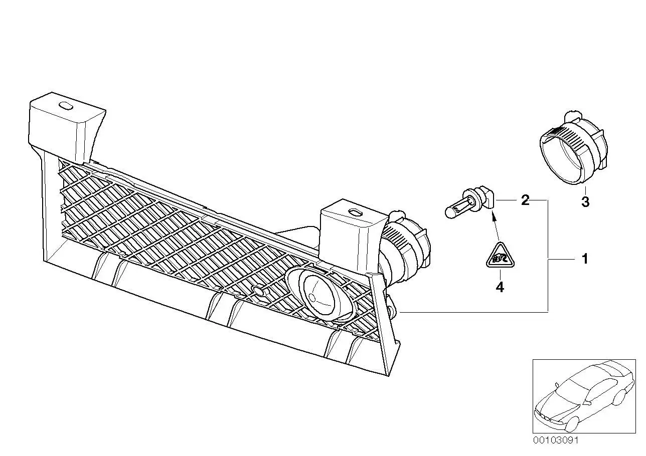 BMW Abdeckkappe Nebelscheinwerfer E46 E65 E66 63176918125 - Bildp
