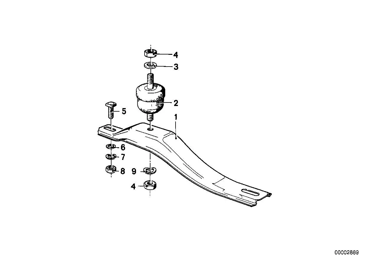 BMW Gummilager E21 E30 23711175424 - 3er E21, Z1 E30, 5er E12, 5e