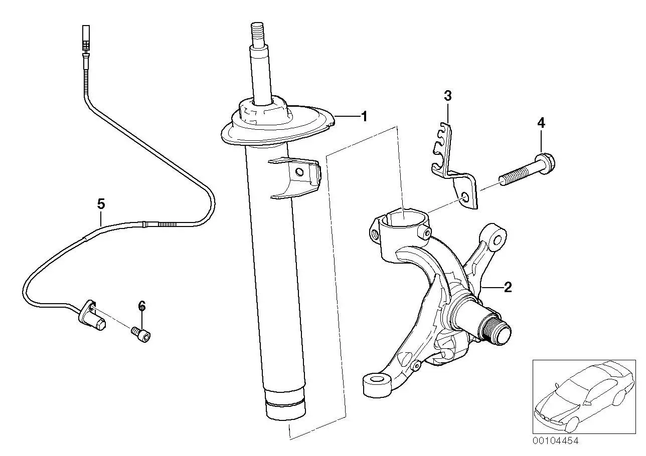 BMW Federbein vorn links E85 31316761893 - Z4 E85
