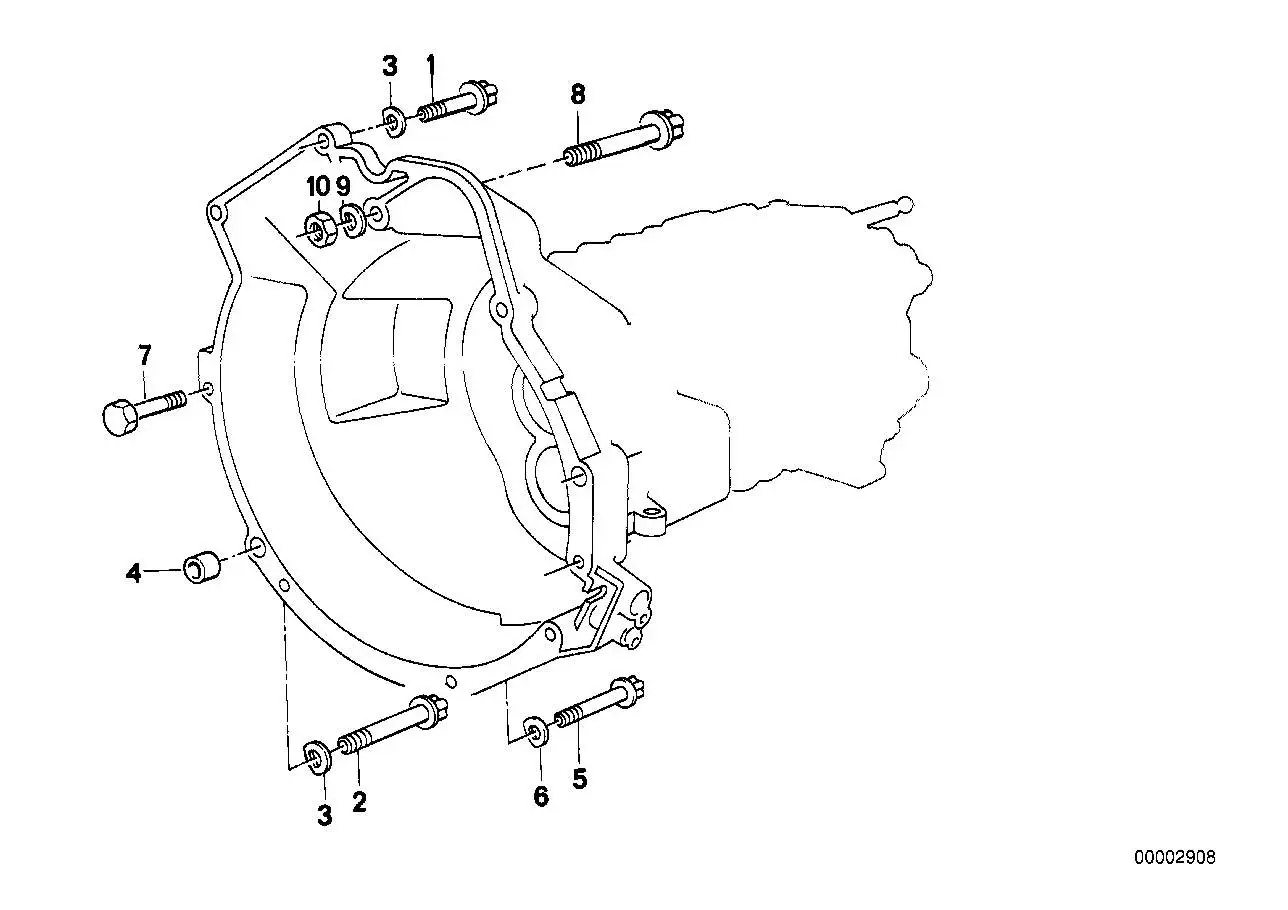 BMW Sechskantmutter E31 E32 E34 E36 E38 E39 E52 E53 E65 E66 K30 K