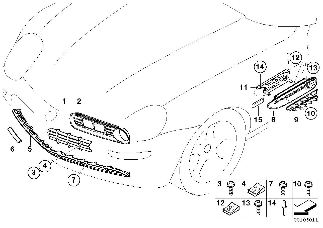 BMW Zierblende Seitenwand vorne links E52 51138231939