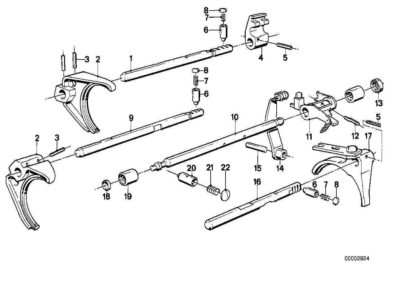 BMW Rastenbolzen E28 E30 E32 E34 E36 E38 E39 E46 E53 23311224791