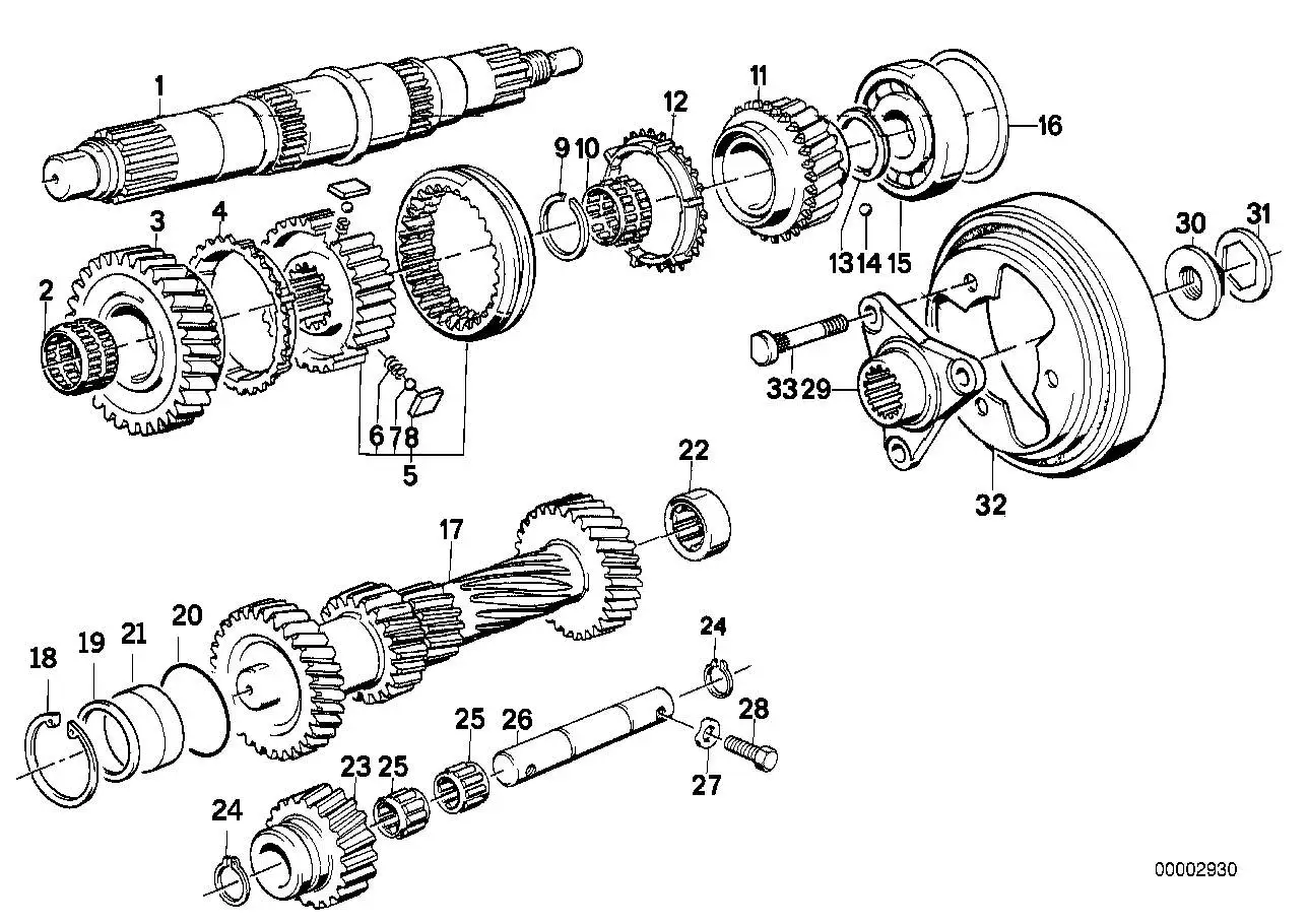 BMW Abtriebsflansch E23 E24 E28 E32 E34 23211228038