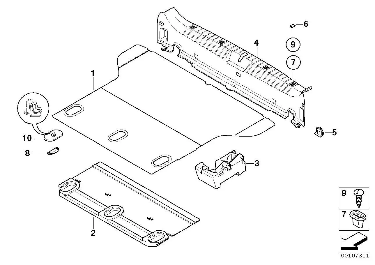 BMW Blende E46 51478252735 - Bildposition 04