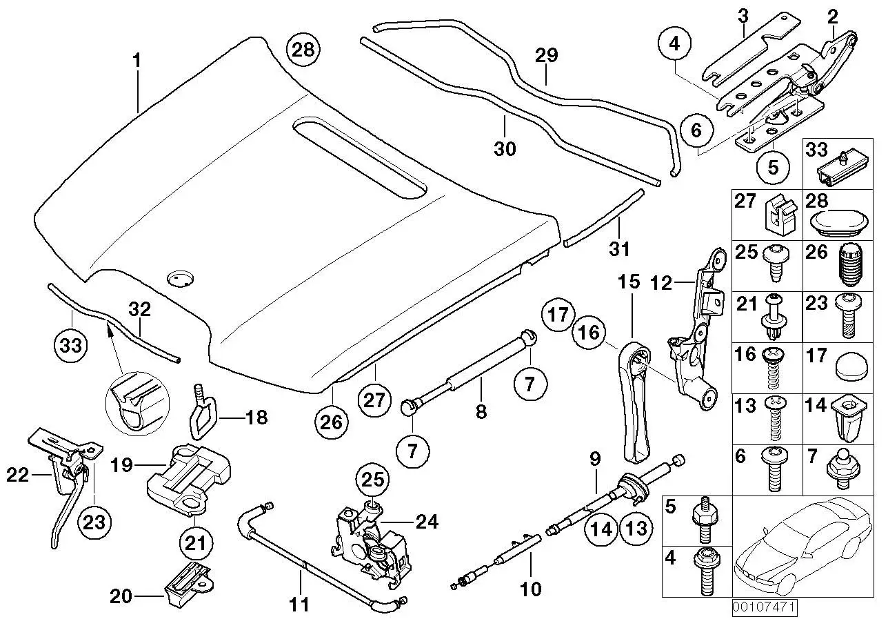 BMW Ausgleichplatte E53 E60 E61 E63 E64 E65 E66 41617194843 - Bil