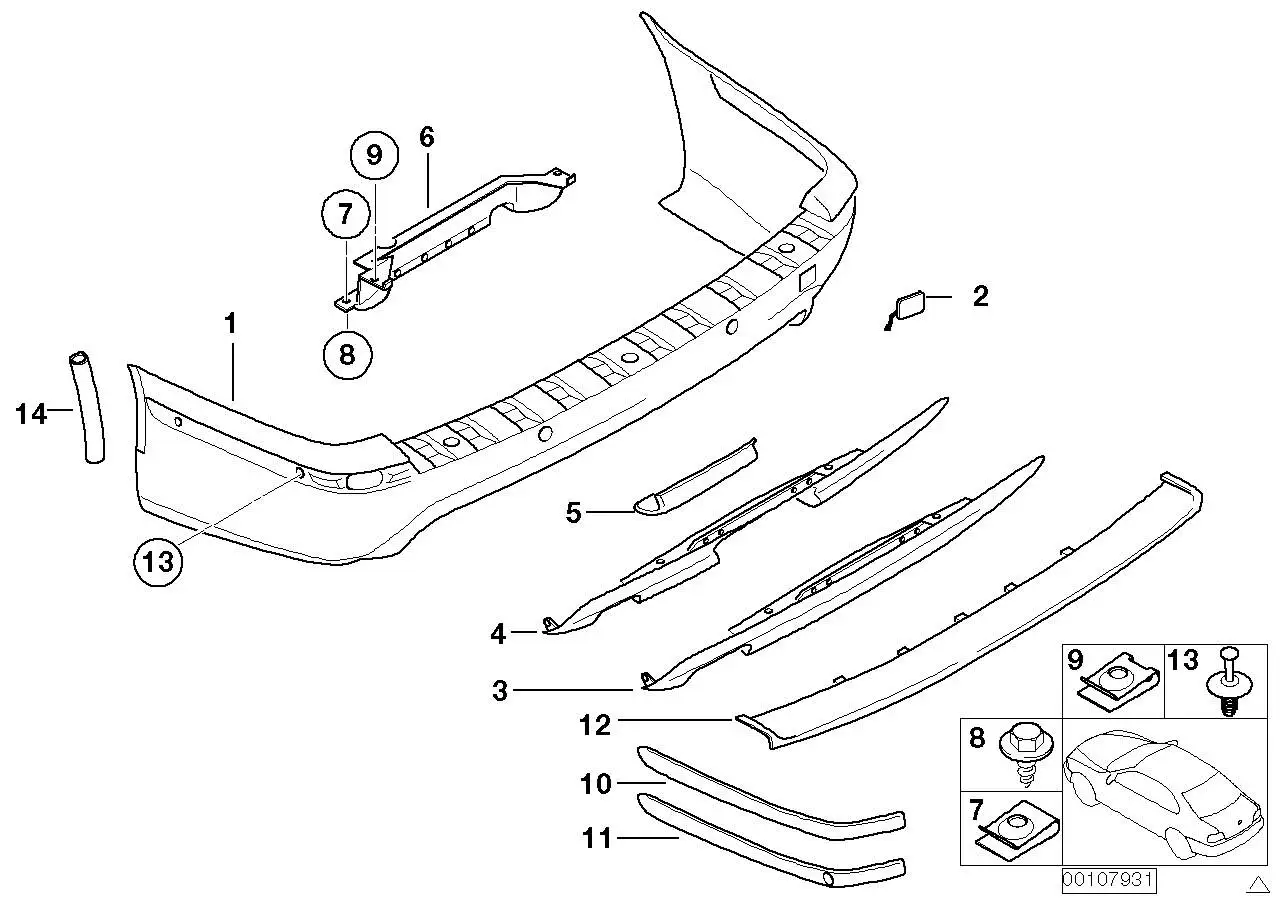 BMW Halter Einsatz E39 51127901487 - Bildposition 06