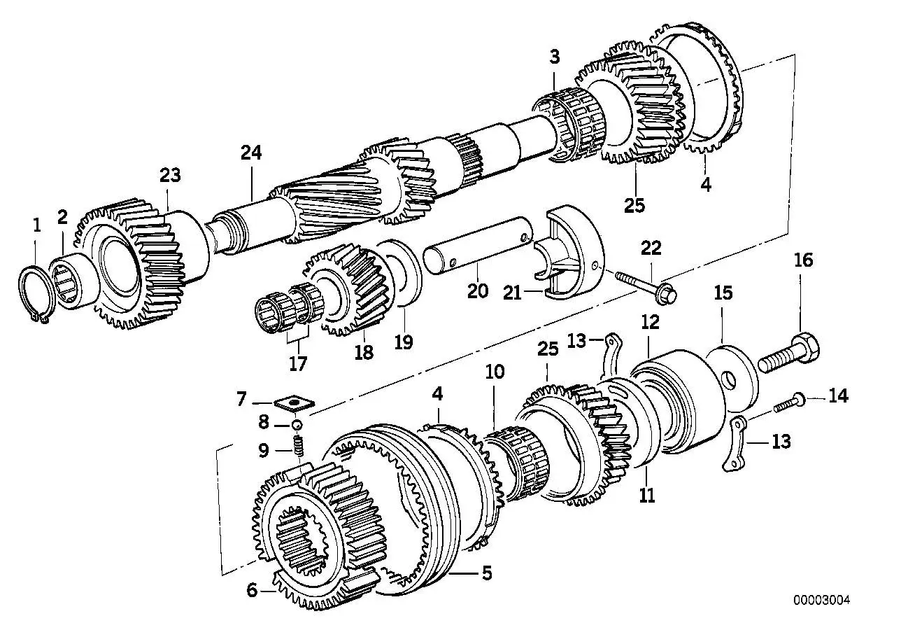 BMW Reparatursatz Radpaar 3.und 4.Gang E32 E34 E36 E38 E39 E46 23