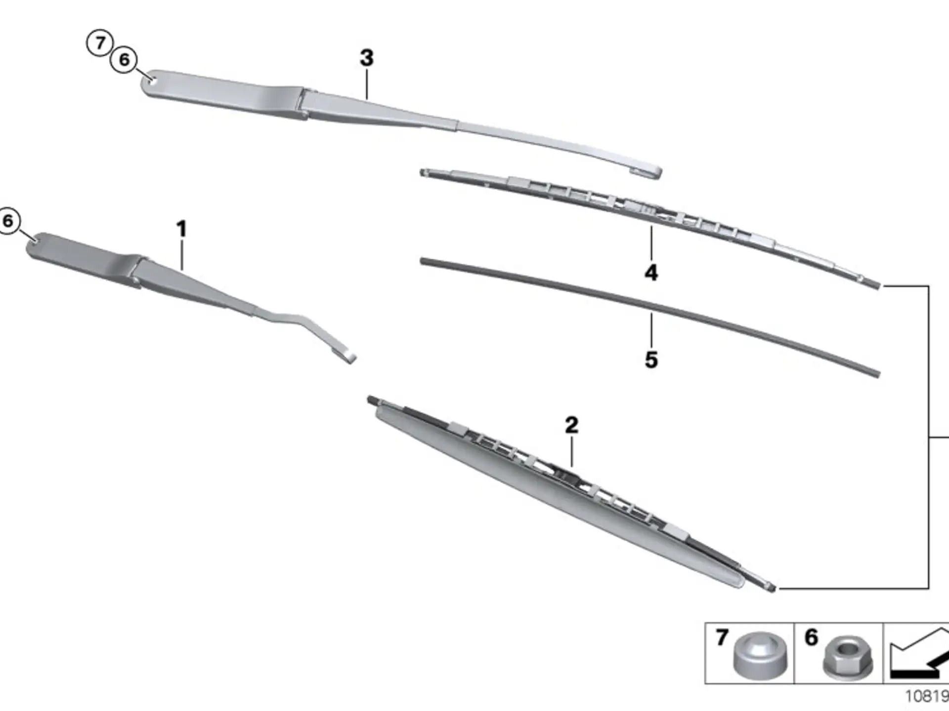 BMW Wischarm Beifahrerseite E85 E86 E89 61617198674
