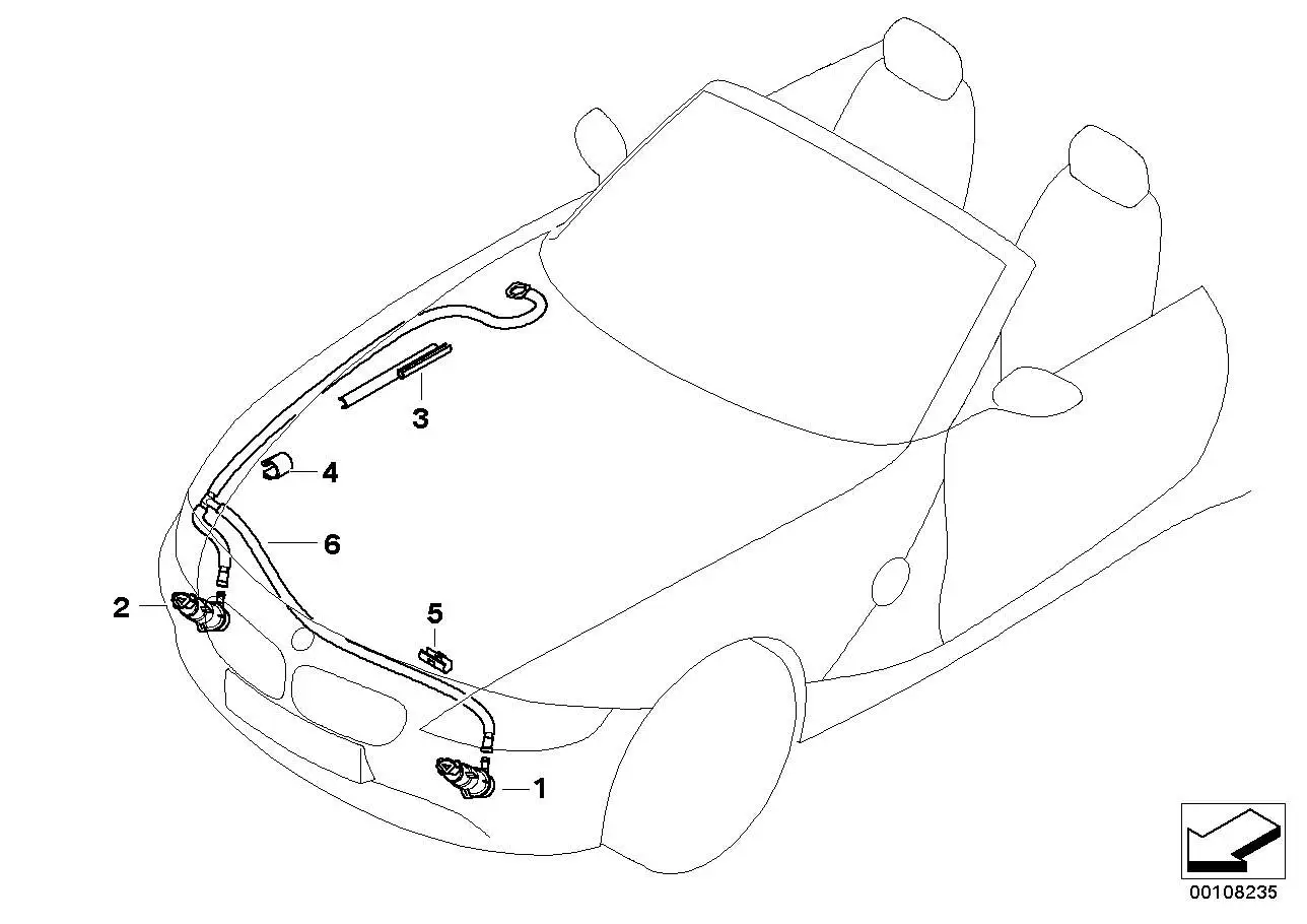BMW Hochdruckdüse rechts E85 E86 61677057452 - Z4 E85, Z4 E86