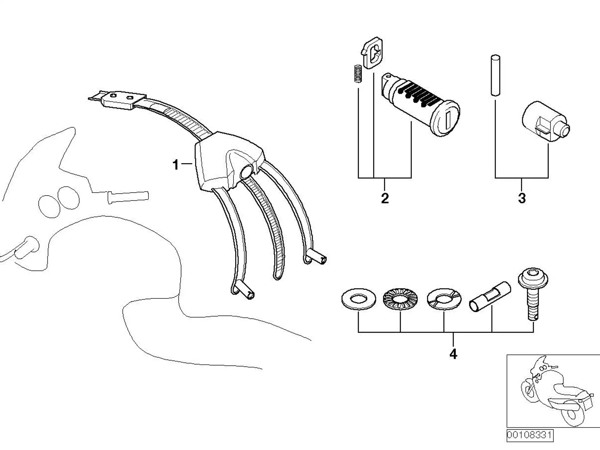 BMW Reparatursatz Schliesszylinder K30 K41 R13 R21 R21A R22 R28 51252337270