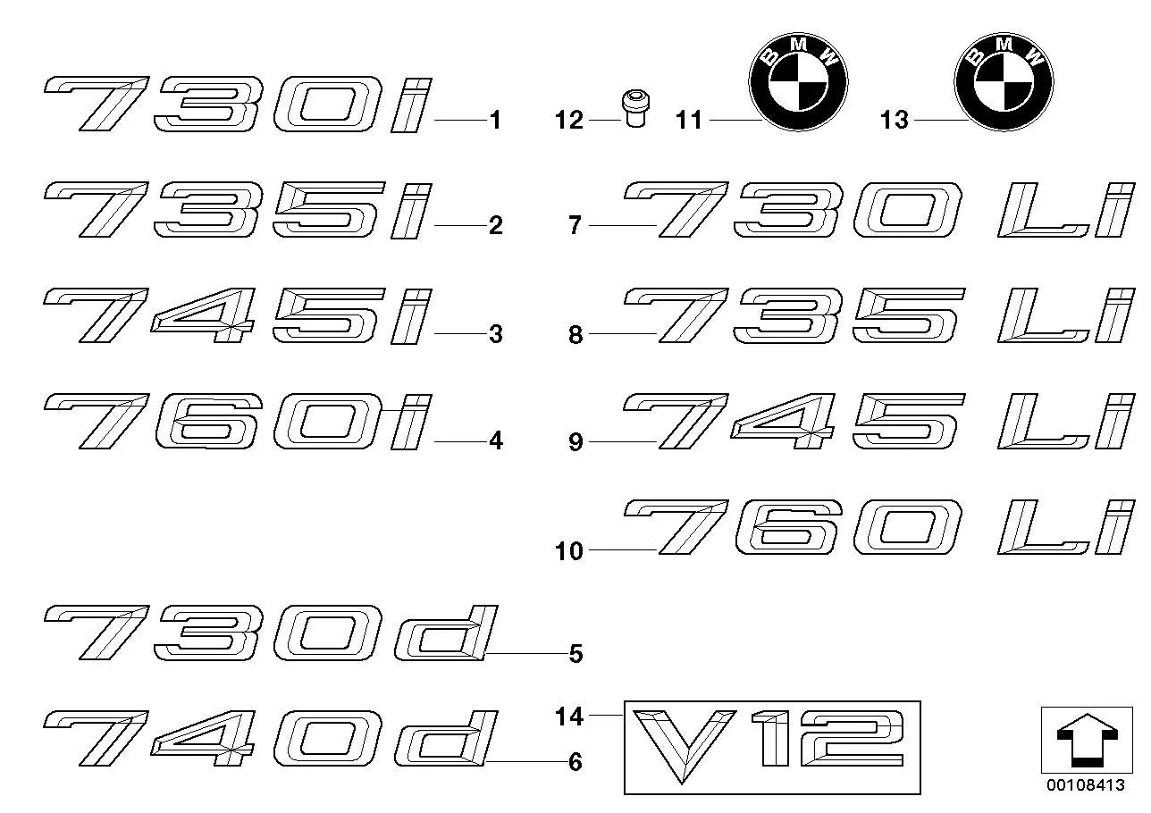 BMW Plakette Heckklappe E31 E53 E65 E66 51141970248