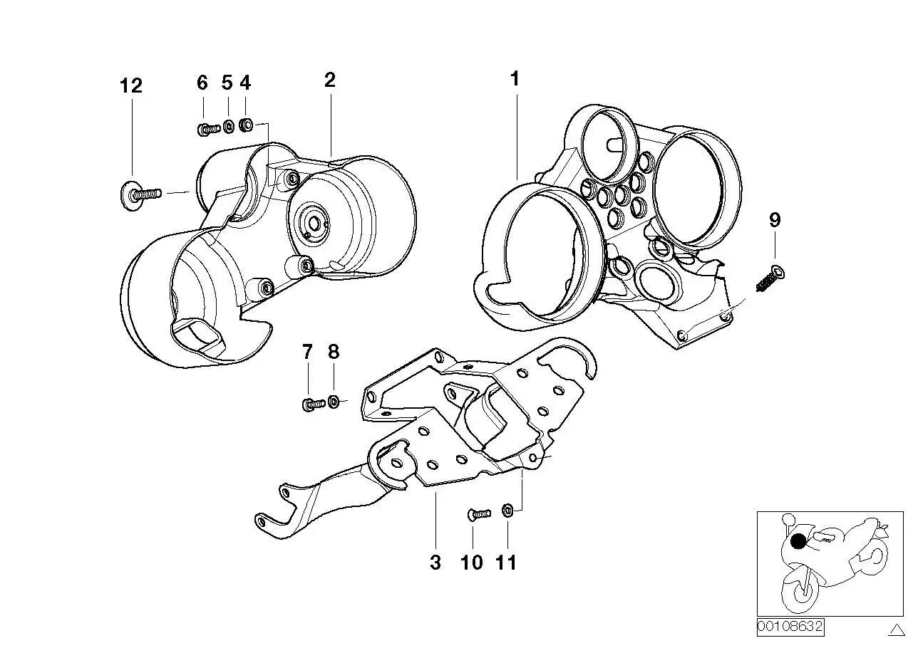 BMW Halter Instrumententräger R28 62112306971