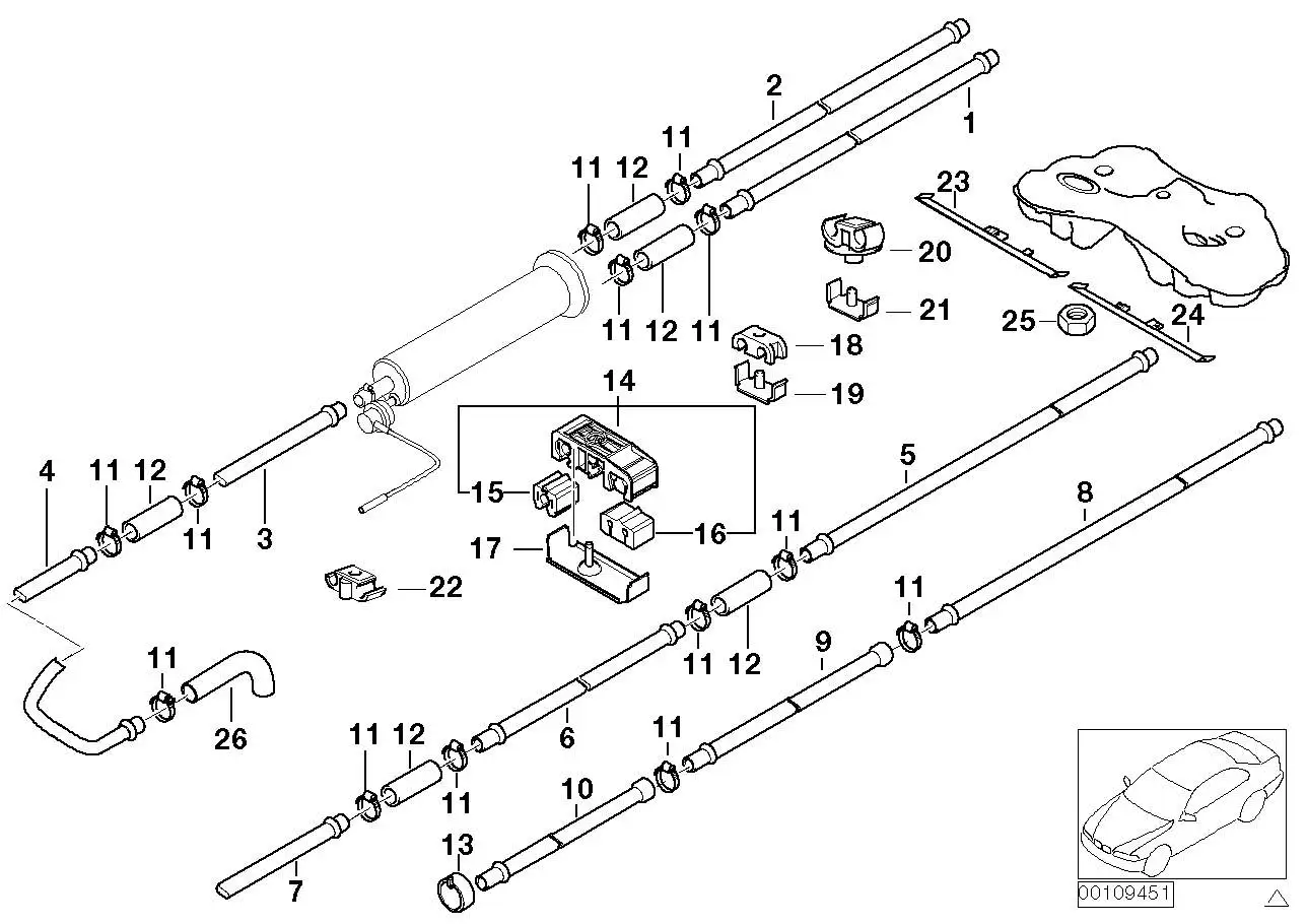 BMW Entlüftungsleitung E38 16131183632