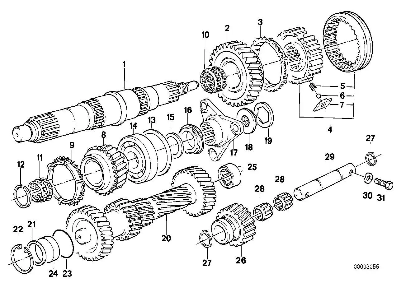 BMW Sicherungsring E21 E23 E24 E28 E30 E32 E34 23221224078 - 3er,