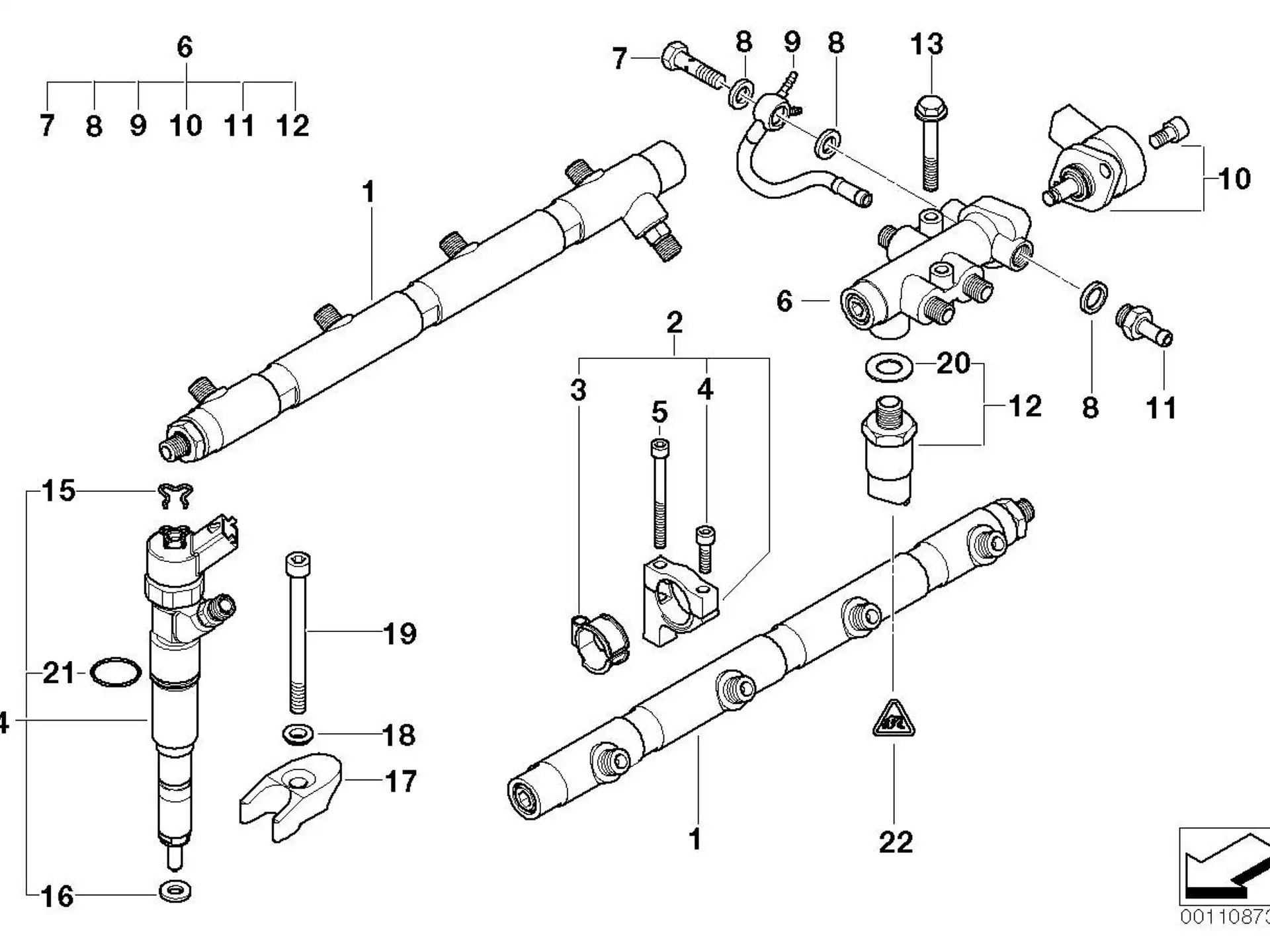 BMW Zylinderschraube E38 E65 R50 R52 R53 R55 R56 R57 R58 R59 R60 R61 07119903008