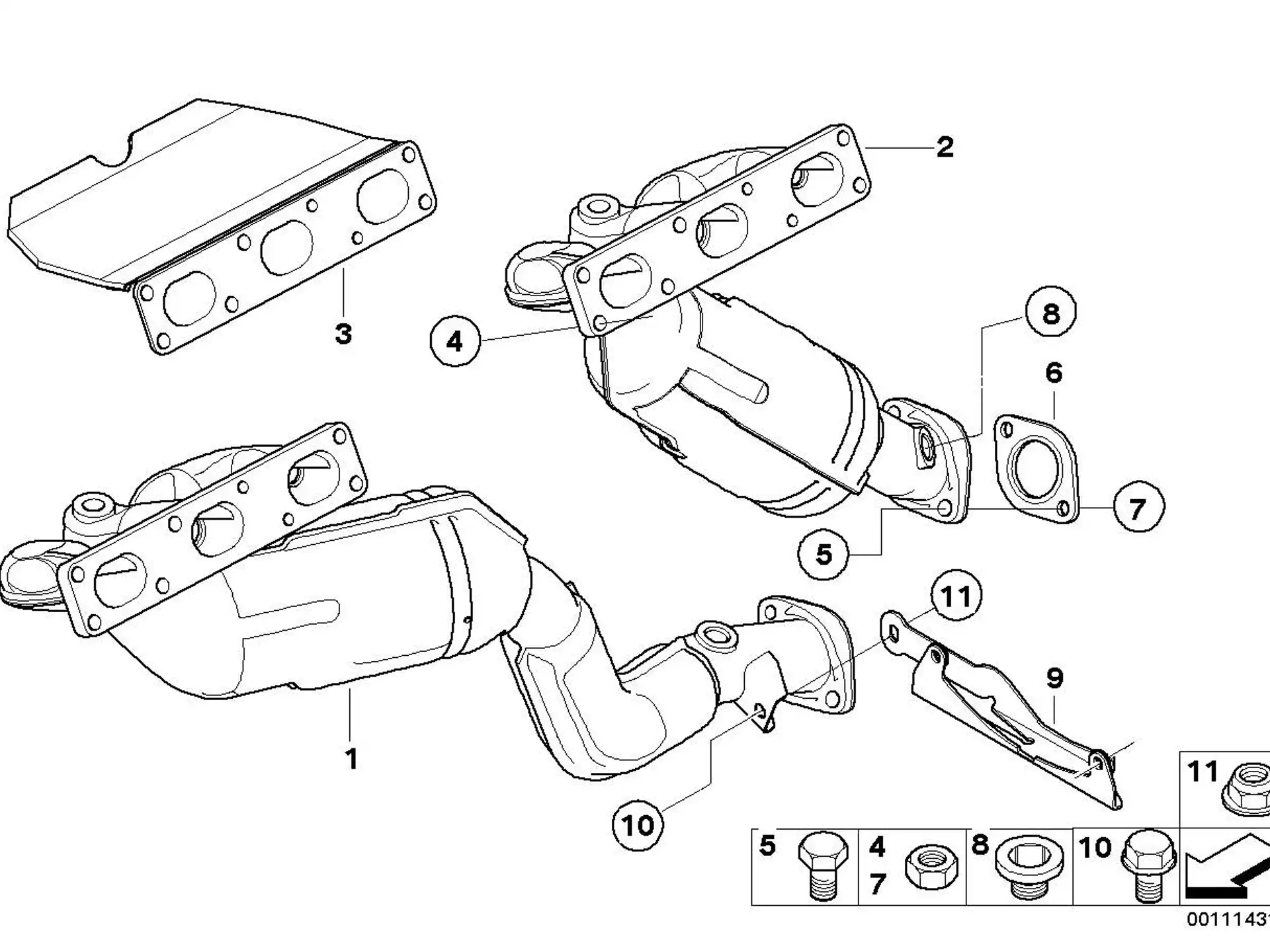BMW Flachdichtung E39 E46 E53 E60 E61 E65 E66 E70 E83 E85 18107502346