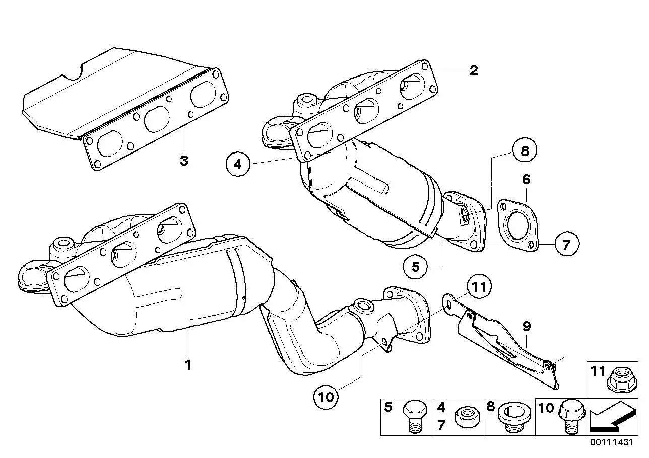 BMW Flachdichtung E39 E46 E53 E60 E61 E65 E66 E70 E83 E85 1810750