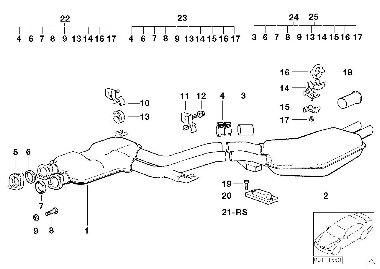 BMW Gummiring E34 18211728332 - Bildposition 13