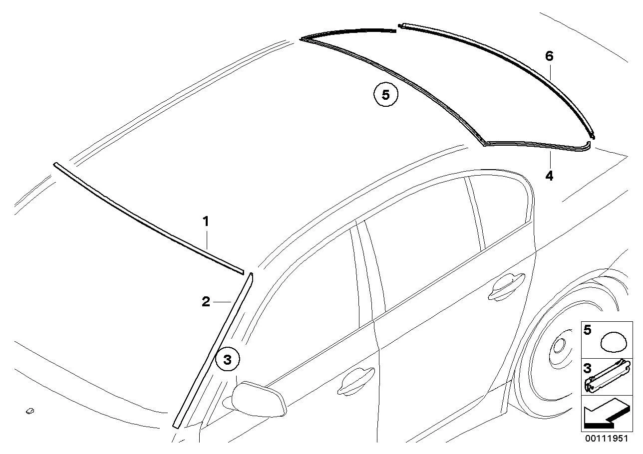 BMW Abdeckung Heckscheibe E60 51317027916