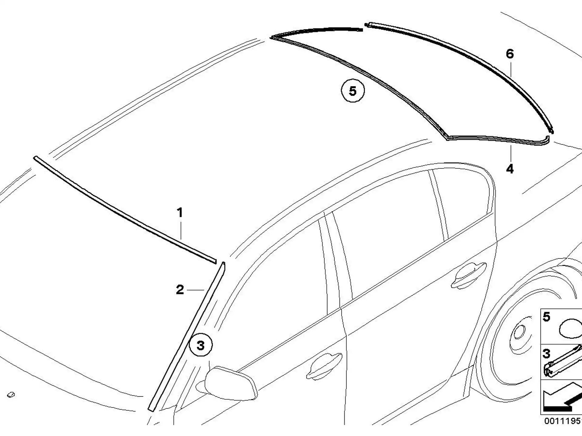 BMW Abdeckung Heckscheibe E60 51317027916