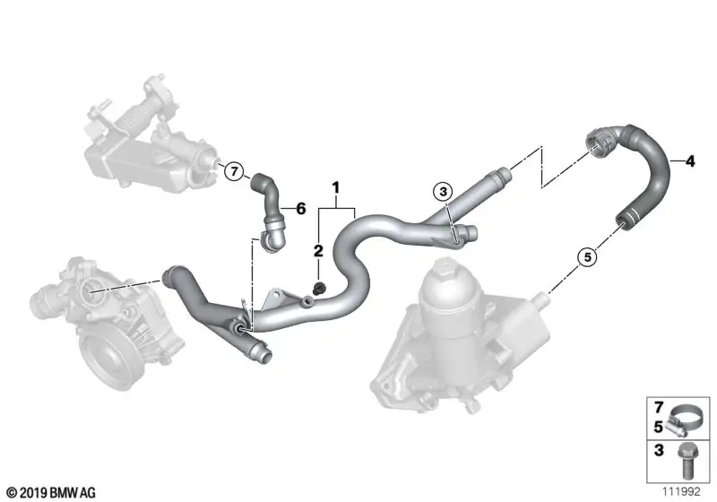 BMW Schlauch Wärmetauscher-Rücklaufrohr E46 E60 E61 E83 E90 E91 E