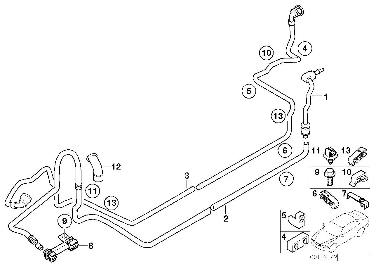 BMW Kraftstoff-Vorlaufleitung 16126756920 - Bildposition 01