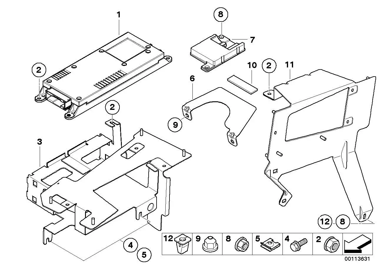 BMW Halter Telematics Control Unit E39 84136924547 - 5er E39