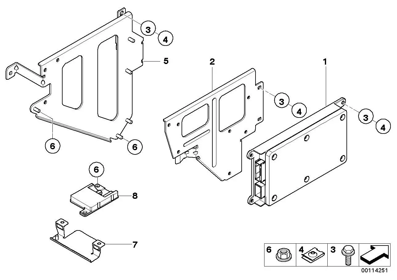 BMW Halter Telematics Control Unit E46 84136924948