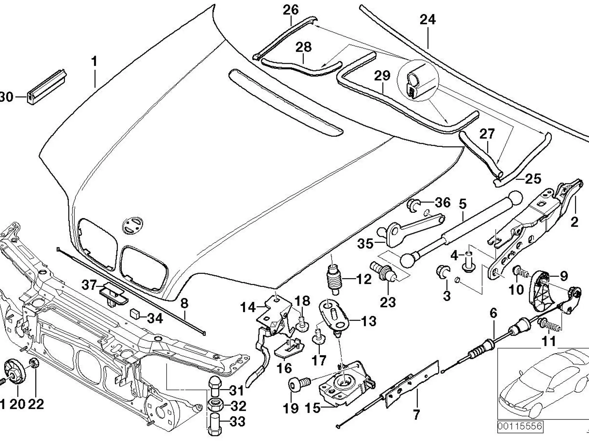BMW Fanghaken E46 51238238459