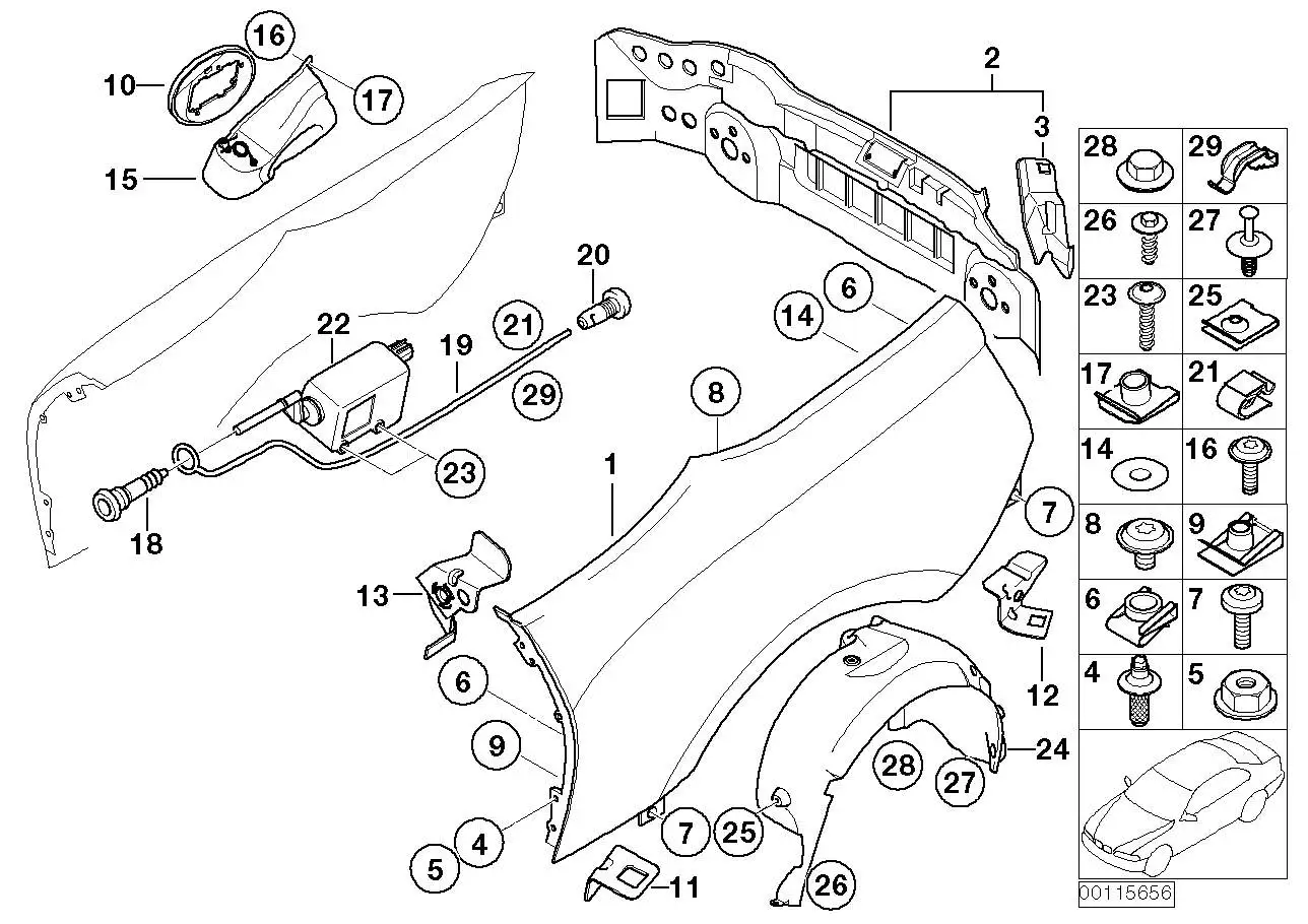 BMW Stellantrieb Einfüllklappe E85 E86 67116987628