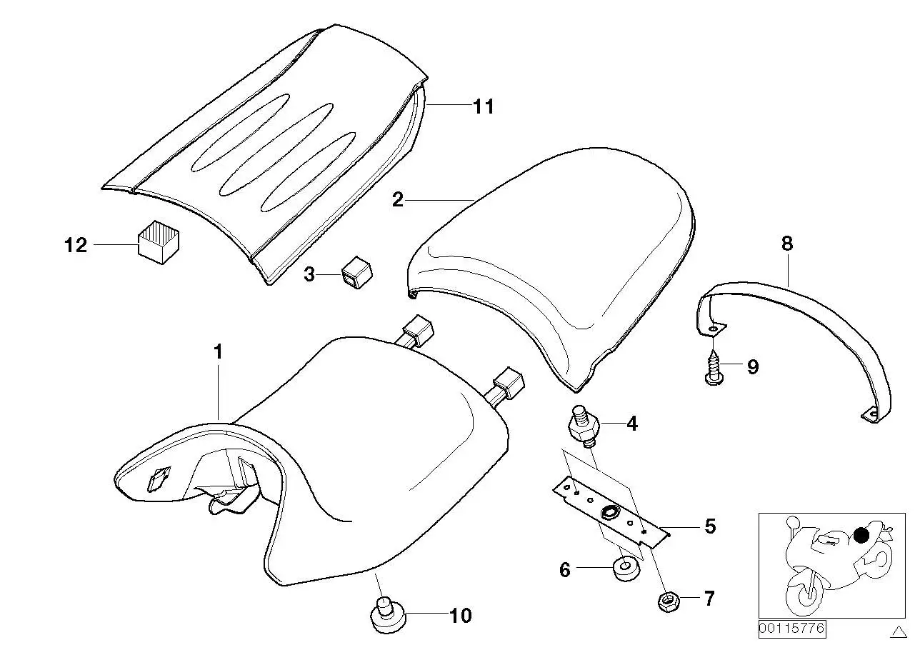 BMW Sitzbank R28 52538560384