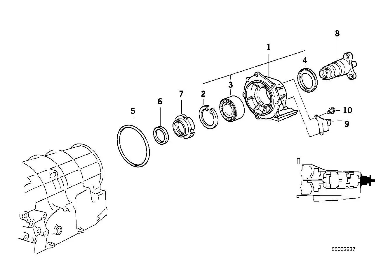 BMW Ringmutter E32 E34 E36 E38 E39 E46 E85 24201219142