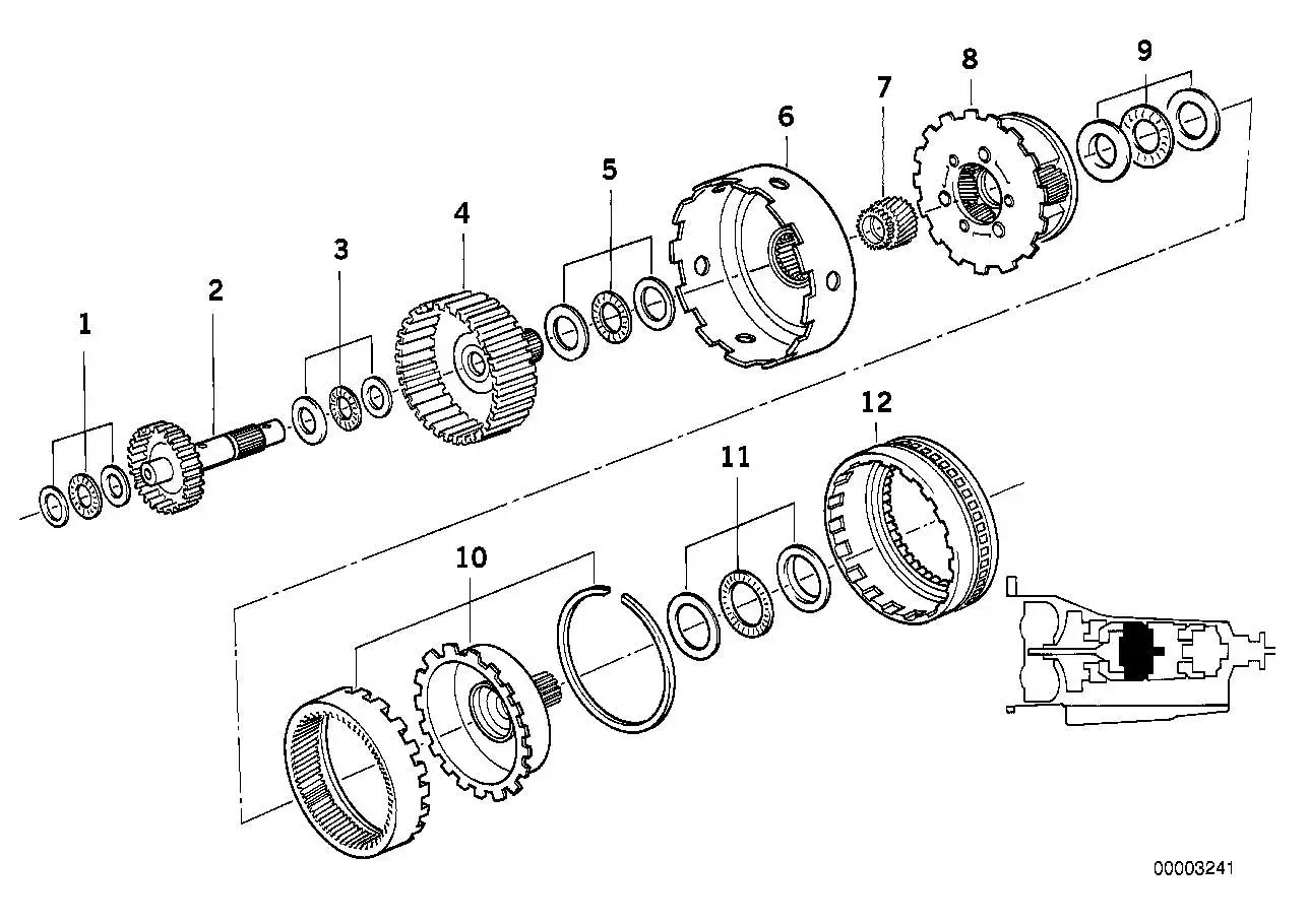 BMW AX-Lager E32 E34 E36 E38 E39 24221219498
