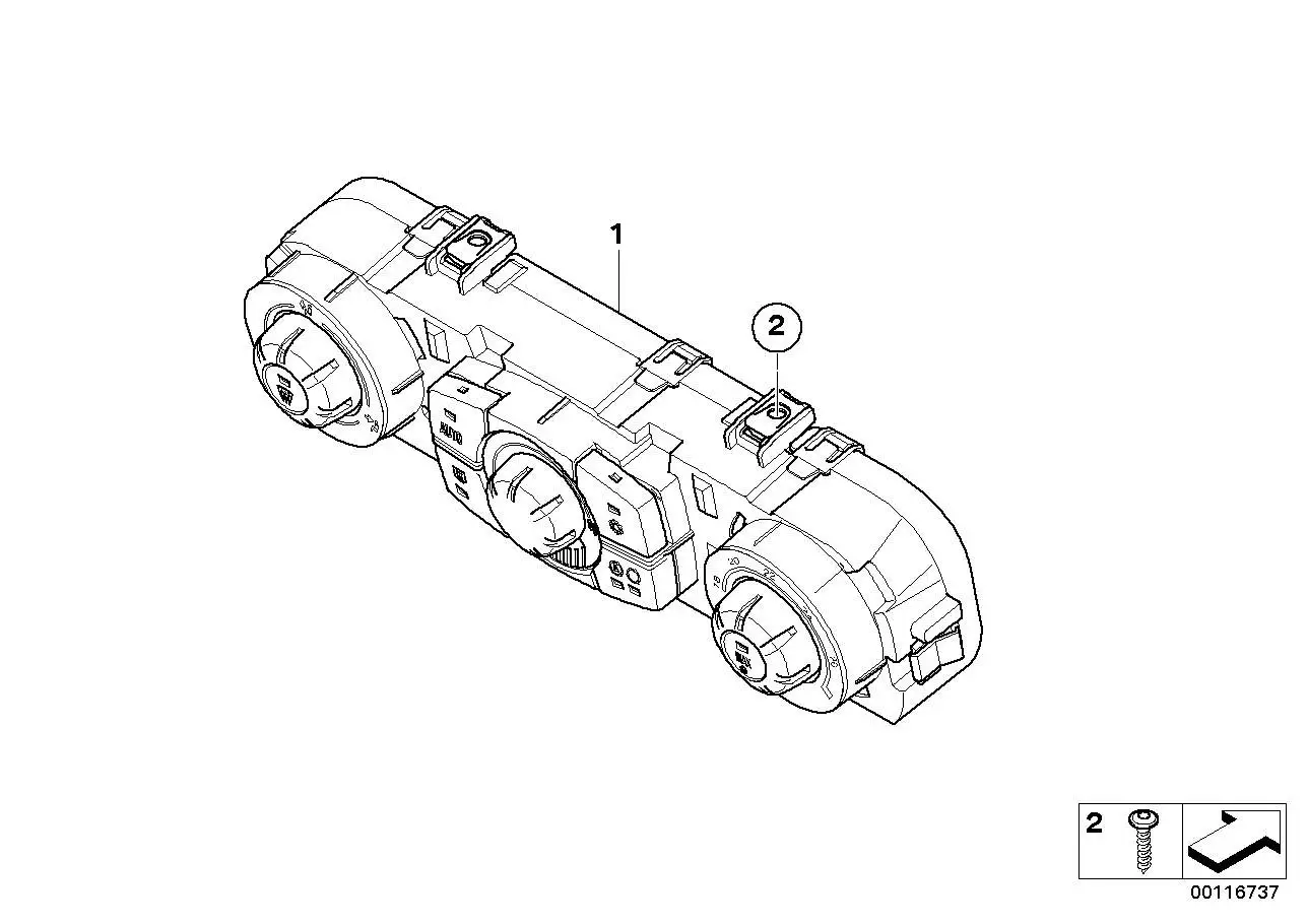 BMW Bedienteil Klimaautomatik 64119129442