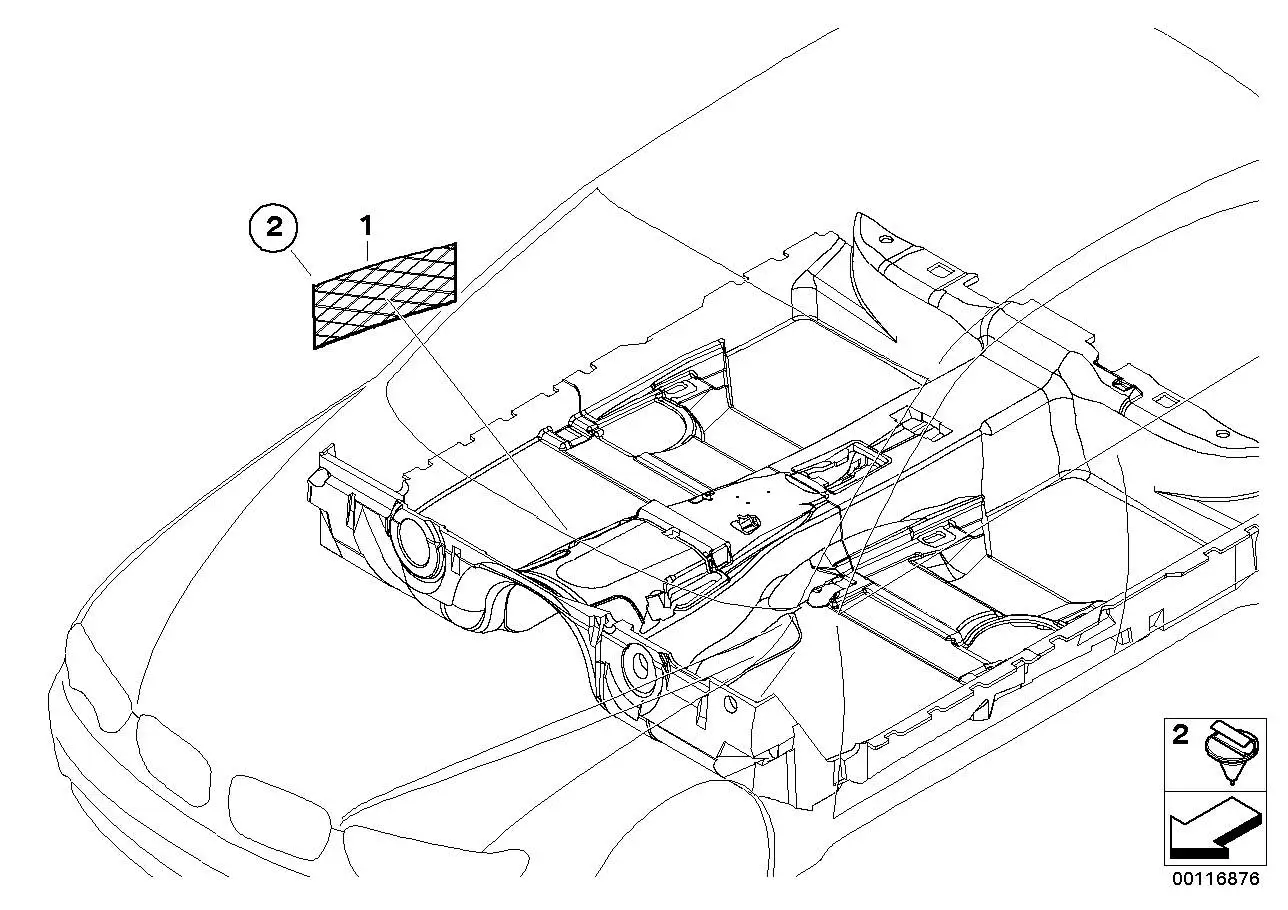 BMW Ablagenetz E38 E39 E65 E66 51472277265 - Bildposition 01