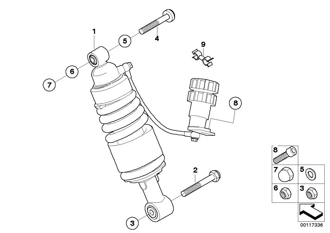 BMW Federbein hinten 33537729434 - Bildposition 01