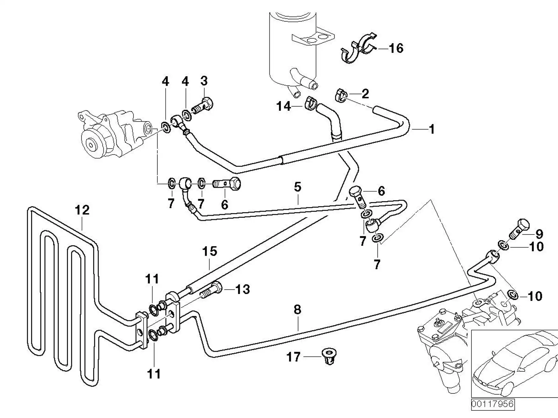 BMW Saugschlauch E39 32411095514