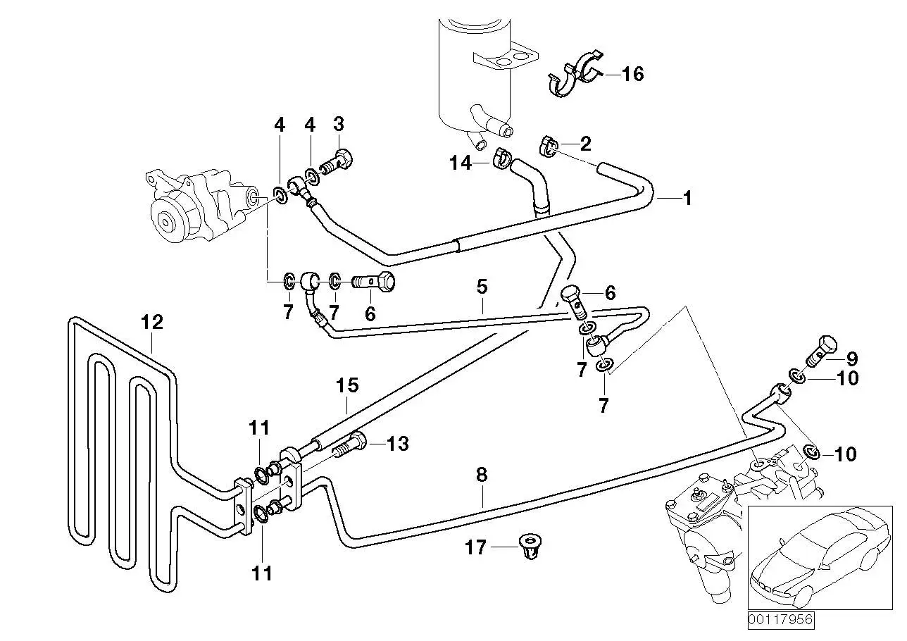BMW Schlauchhalter E39 E46 E53 E89 11722241129 - Bildposition 16