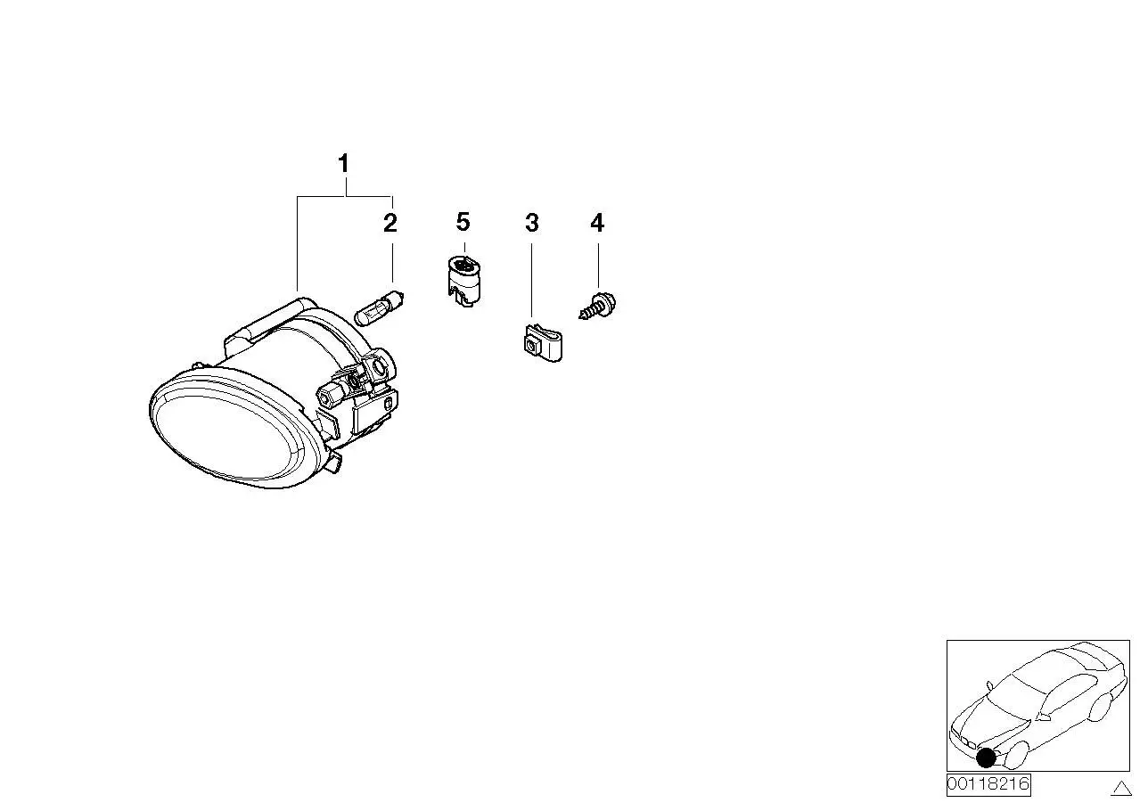 BMW Nebelscheinwerfer rechts E39 E46 63177894018 - 3er E46, 5er E