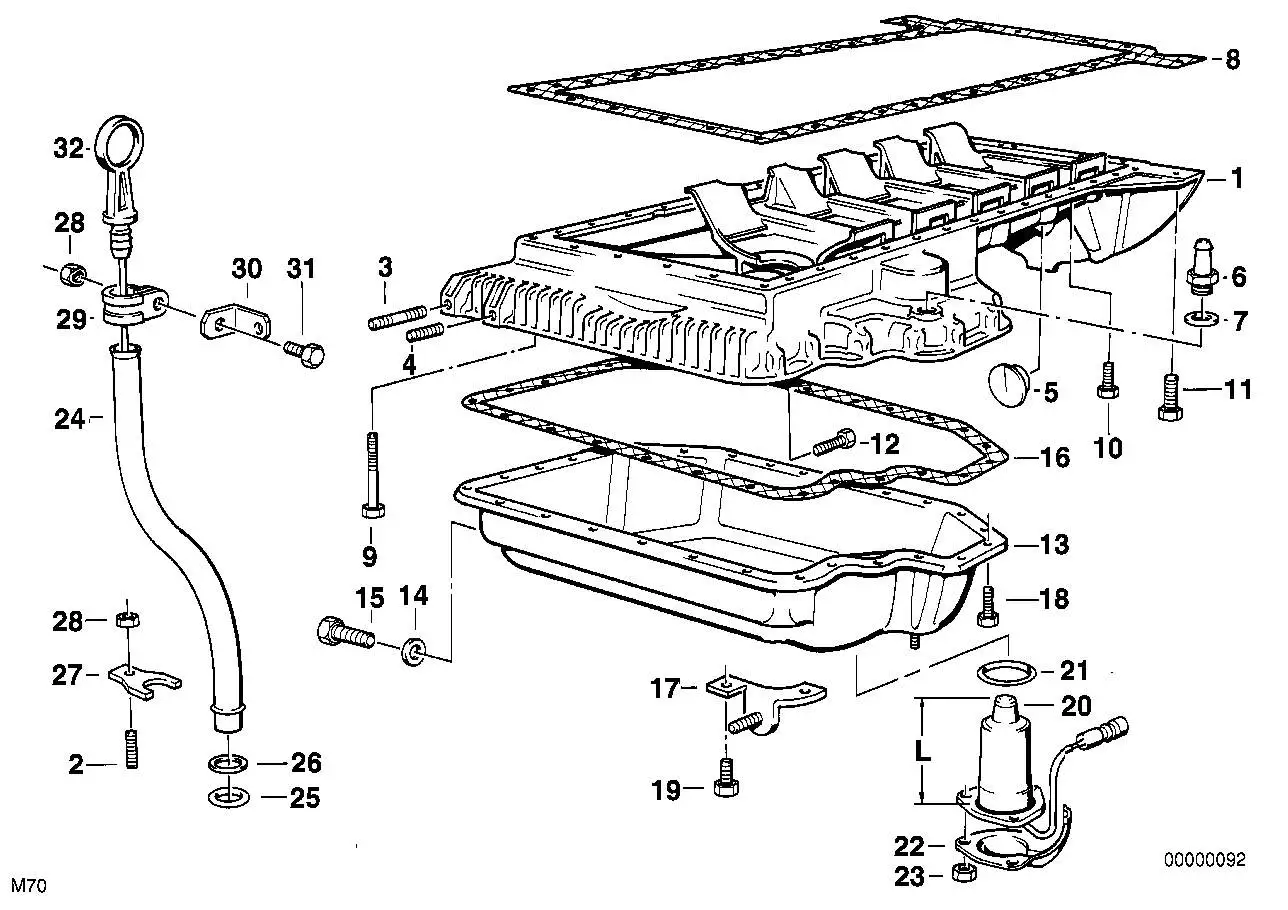 BMW Dichtung asbestfrei E31 E32 E38 11131702047