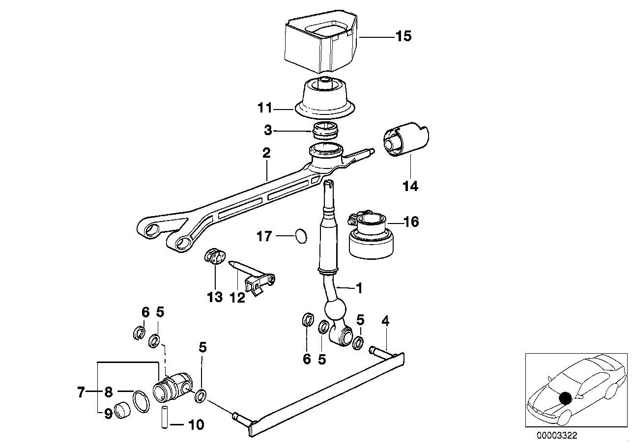 BMW Schaltarm E39 25111222726