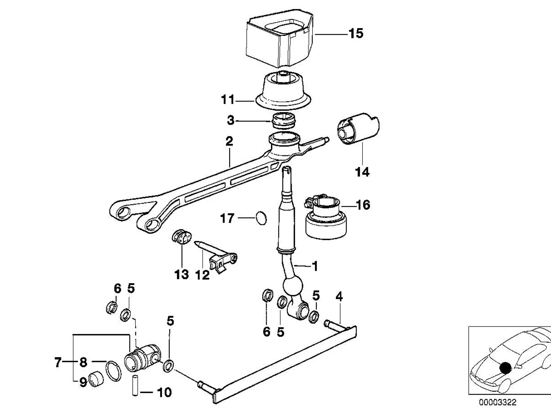 BMW Schaltarm E39 25111222726