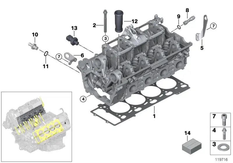 BMW Zylinderkopfdichtung asbestfrei E53 E60 E61 E63 E64 E65 E66 E