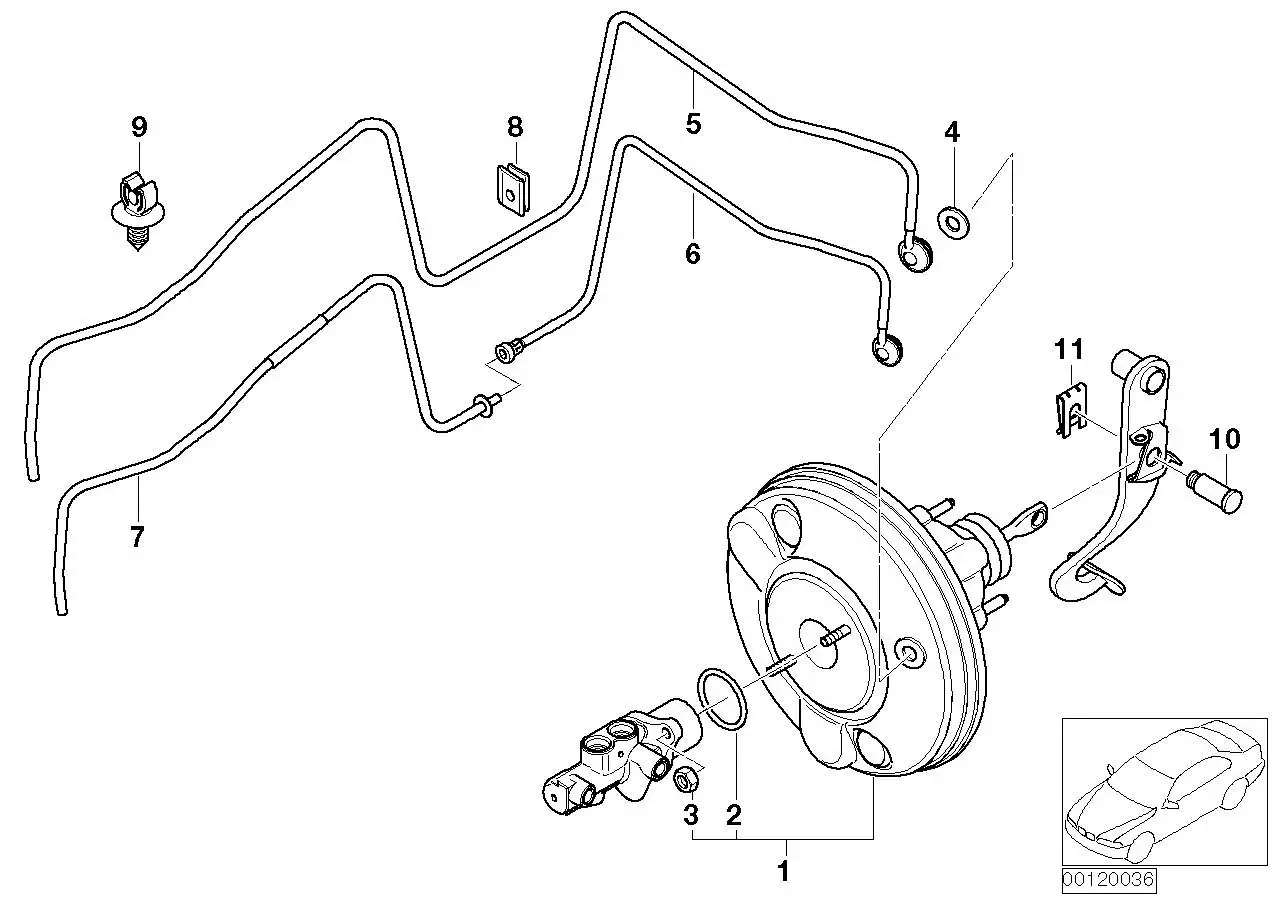 BMW Unterdruckleitung mit Rückschlagventil R50 R52 R53 3433676335