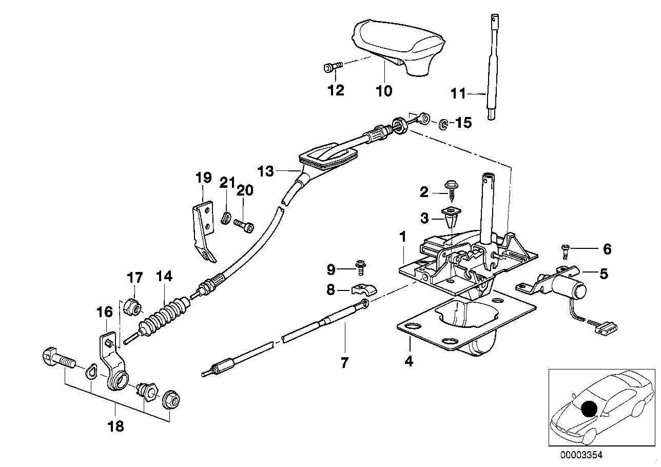 BMW Seilzug E32 E34 25161219446