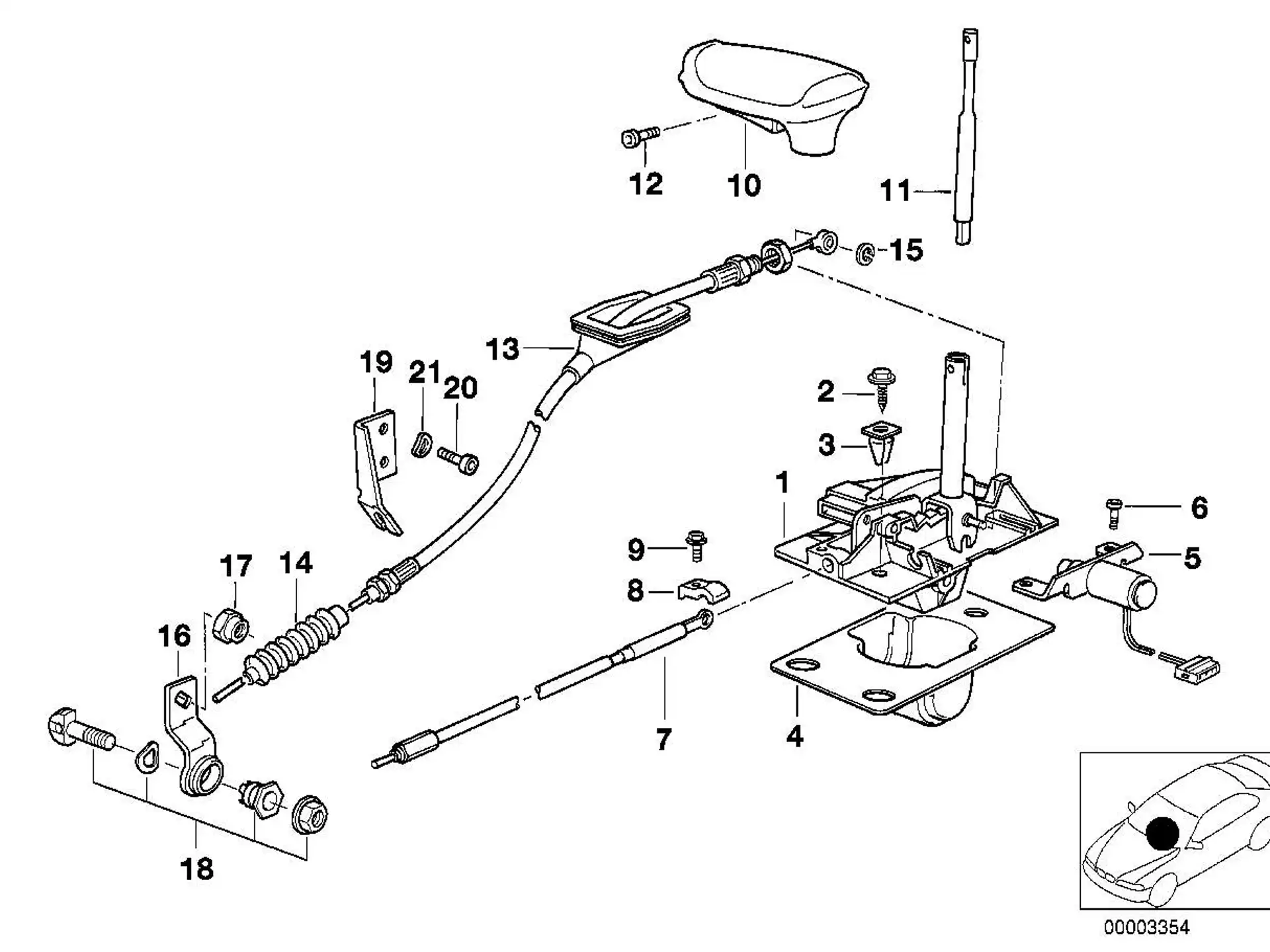 BMW Seilzug E32 E34 25161219446