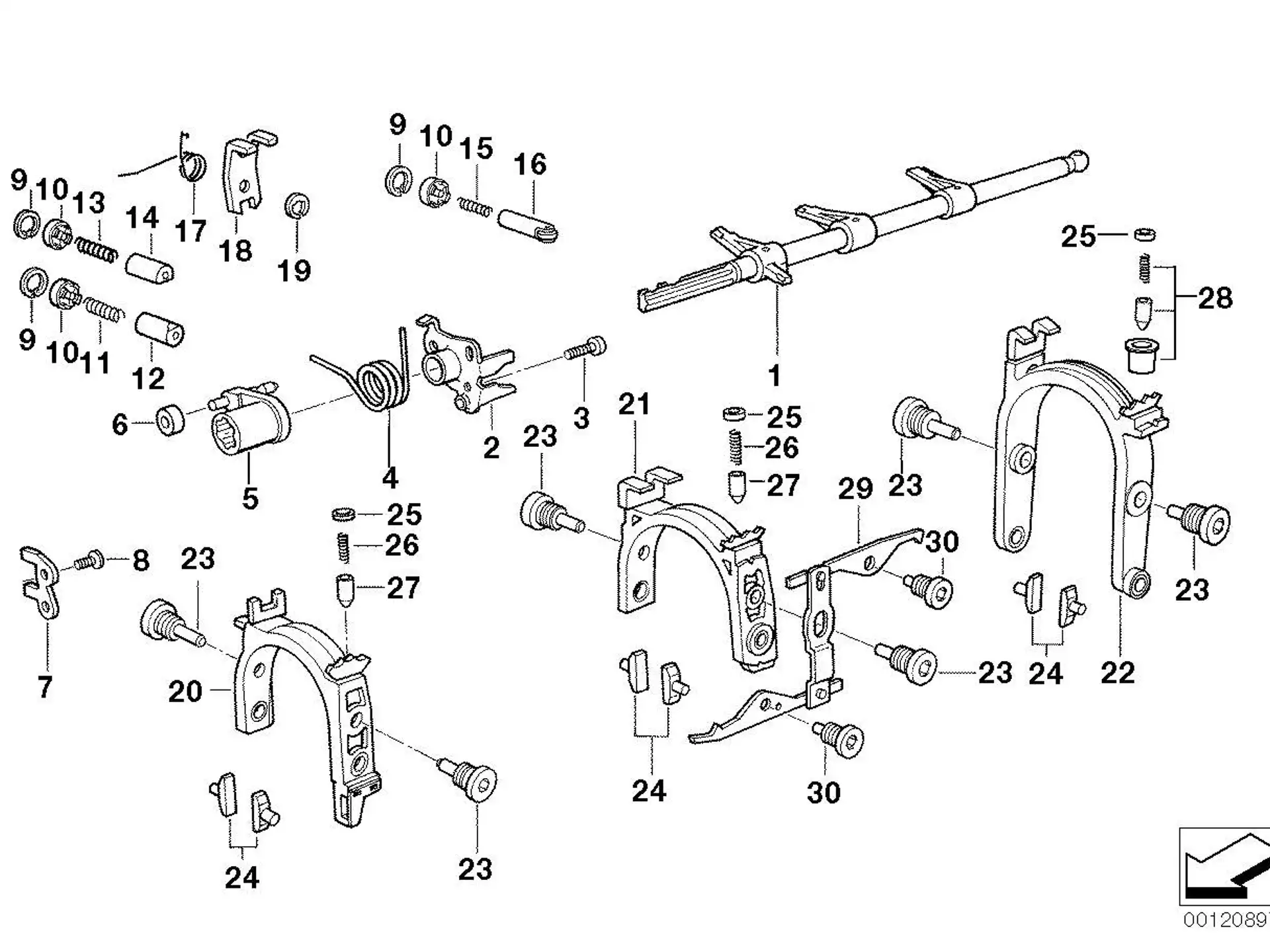 BMW Druckfeder E32 E34 E36 E38 E39 E46 E53 23311224817