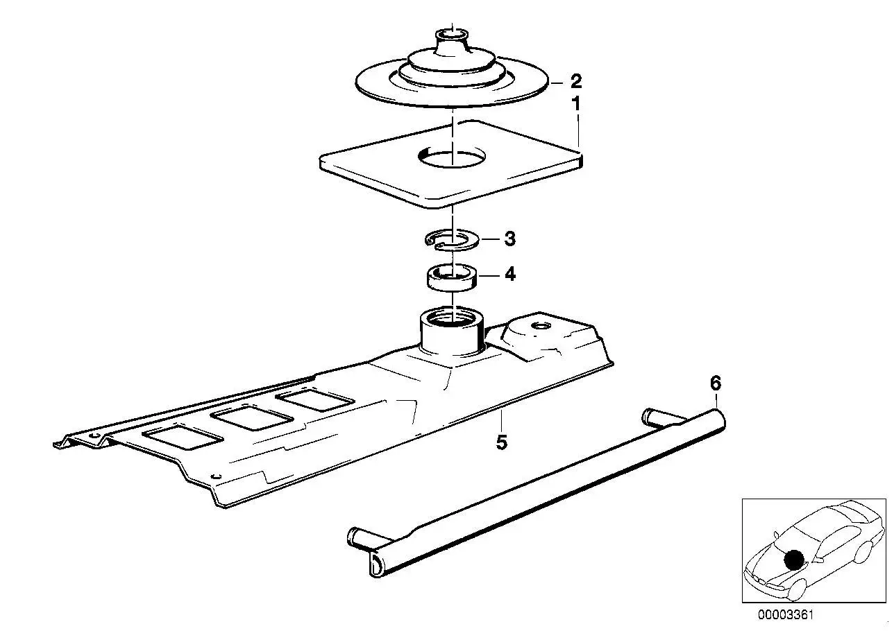 BMW Schaltstange gerade E24 E28 E30 25111220565