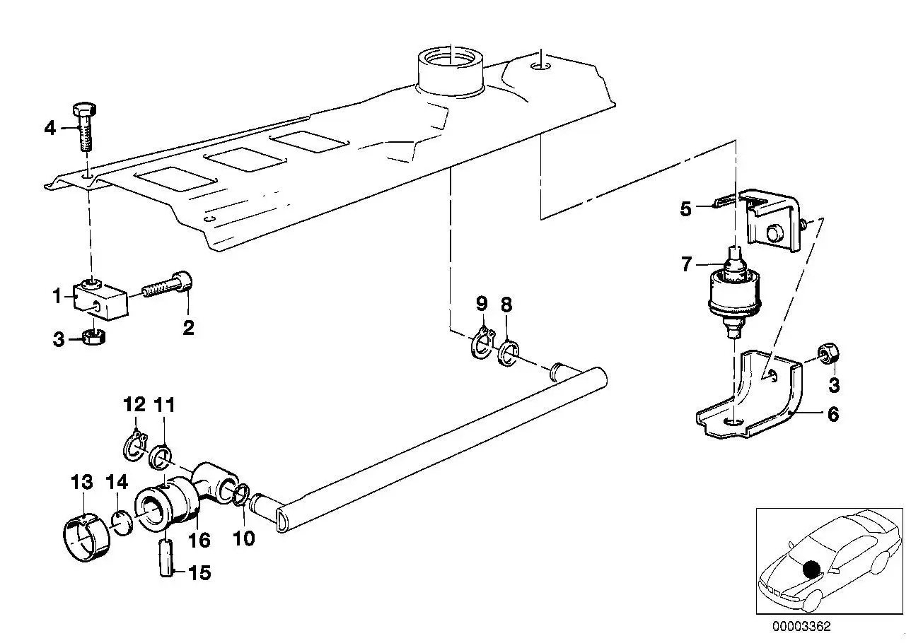 BMW Anschlagpuffer E12 E21 E23 E24 E28 E30 25111204422 - Bildposi