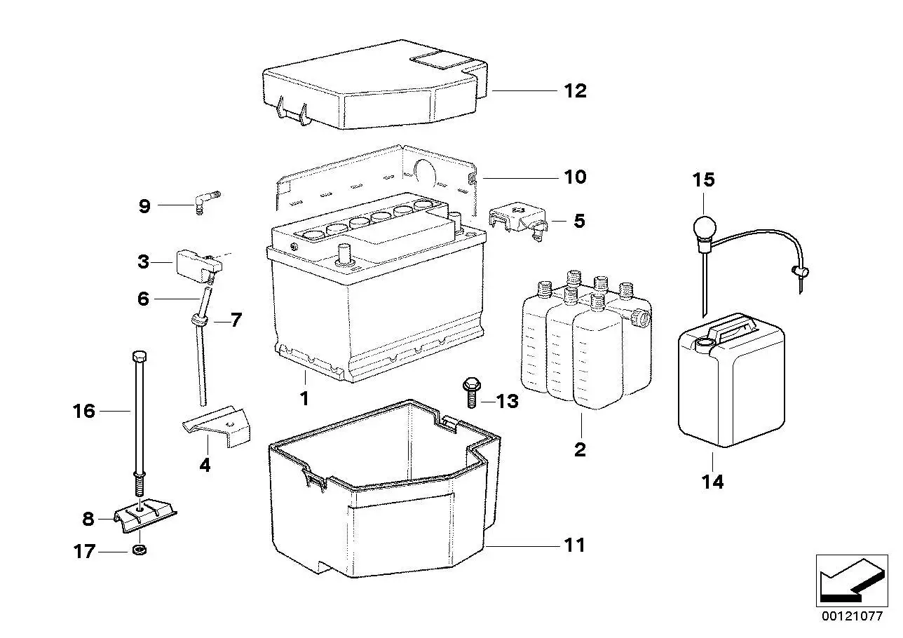 BMW Batteriehalter E34 E36 61211389010 - Bildposition 04